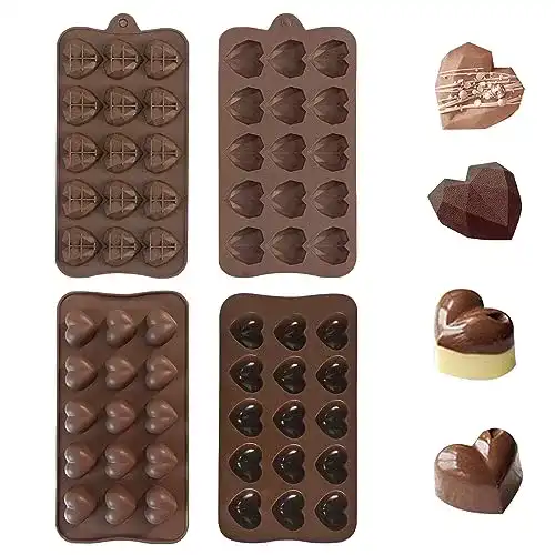 Pralinenform Gotfun Silikonform im 2er Set für Herz-Pralinen