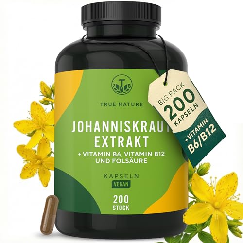 Johanniskraut Kapseln hochdosiert – 200 Kapseln von True Nature