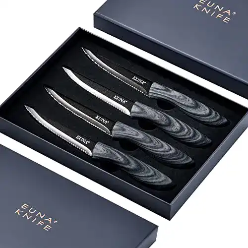 Steakmesser Set von EUNA aus Edelstahl, 4-teilig