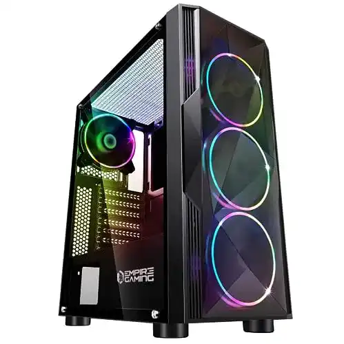 PC-Gehäuse Empire Gaming Diamond für Gamer, ARGB, mittelgroß