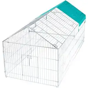 Freilaufgehege mit Sonnenschutz für Kaninchen und Hühner von Kerbl