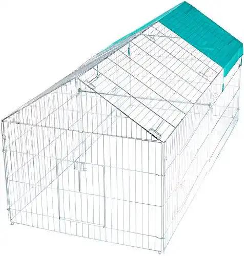 Freilaufgehege mit Sonnenschutz für Kaninchen und Hühner von Kerbl