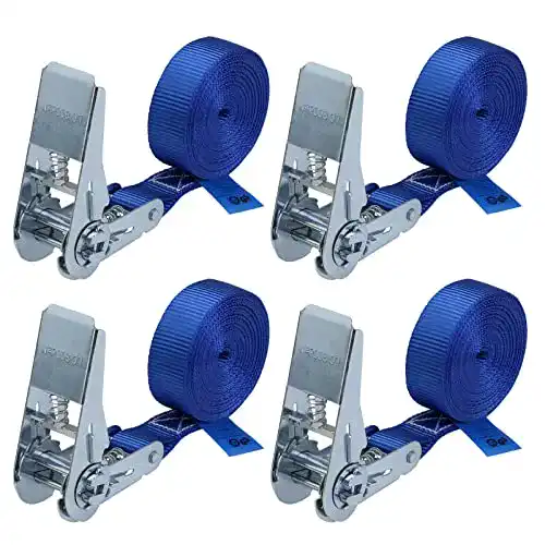 Spanngurt Set mit Ratsche – 4er Set Zurrgurte für Transport