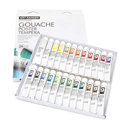 Gouachefarben Set mit 24 Tuben à 12 ml für Künstler und Hobbyanwender