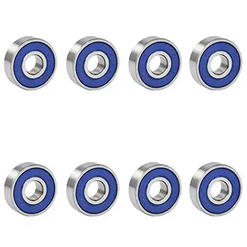 ABEC-9 Kugellager TRIXES 8 Stück 608RS für Skateboards und Rollschuhe