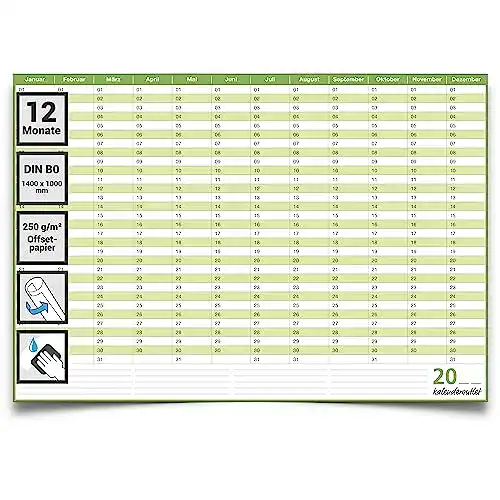 Geburtstagskalender im XXL-Format DIN B0 für ewige Eintragungen