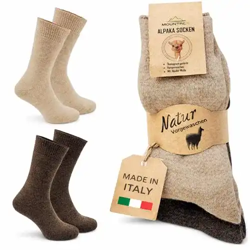 Alpaka Socken von MOUNTREX Wollsocken für Damen und Herren