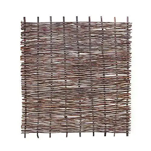 Flechtzaun aus Haselnuss, Sichtschutzmodell Stabil, 180 x 180 cm