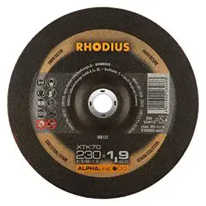 Trennscheibe 230 mm für Metall von Rhodius XTK70, 25 Stück, Ø 230 mm x 1,9 mm