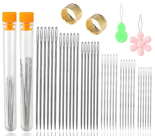 Sticknadel Ruasol Stricknadeln Set, 36 große Nähnadeln