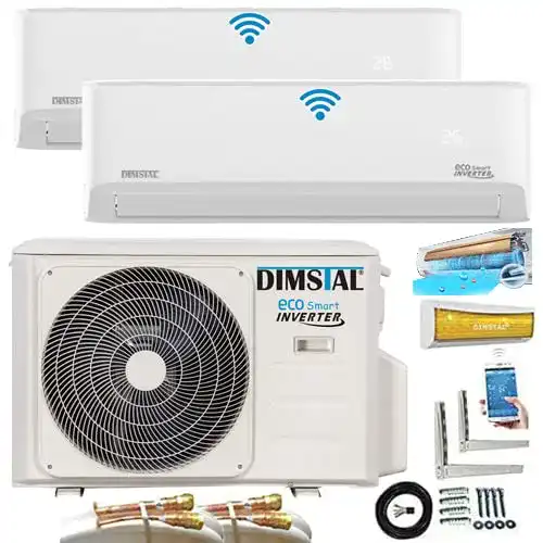 Split-Klimaanlage mit 2 Innengeräten DIMSTAL A++/A++ 4m QC