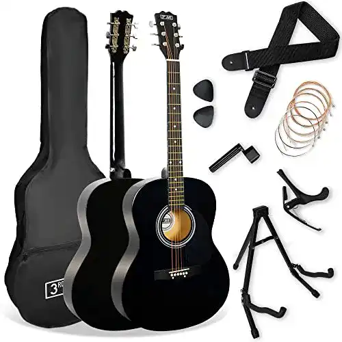 Anfänger-Gitarre 3rd Avenue 4/4 Westerngitarren-Set mit Zubehör