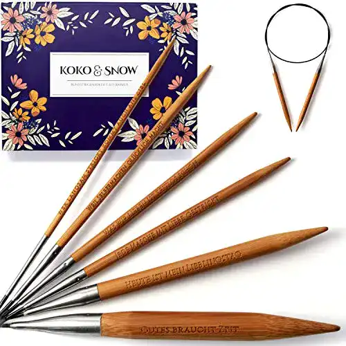 Rundstricknadeln Set aus Bambus von Koko & Snow
