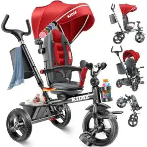 Kinderdreirad Kidiz 5-in-1 mit Schubstange und Lenksystem
