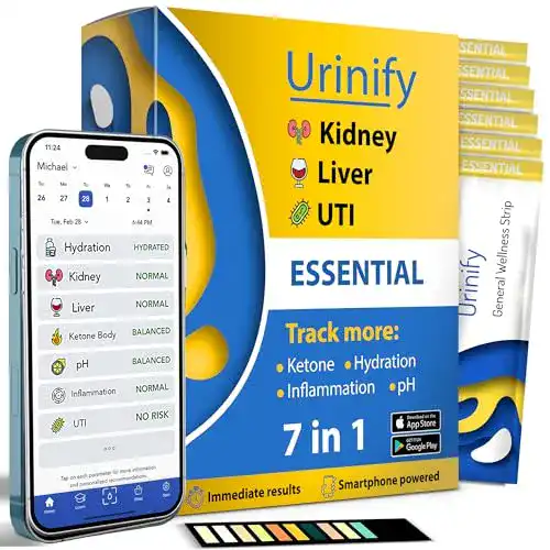 Ketonetest Urinify Essential Mobile App Urinteststreifen für Zuhause