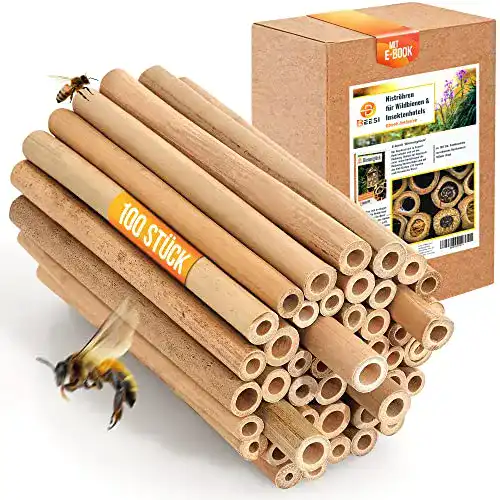 Füllmaterial Insektenhotel Beesi mit 100 Bambusröhrchen