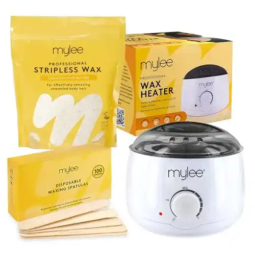 Waxing-Set Mylee Professionelles Wachskit mit Wachserhitzer und 500 g Wachs