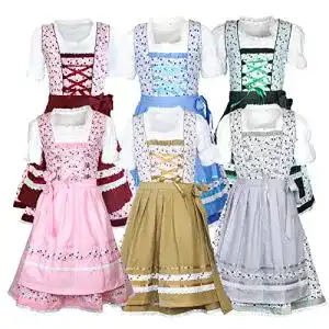 Dirndl Kinder MS-Trachten Mädchendirndl 3-teilig in Hellblau