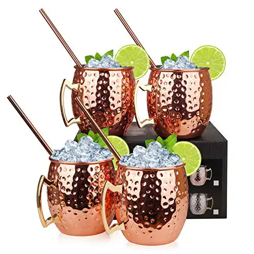 Hossejoy Moscow Mule Kupferbecher Set mit 4 Bechern