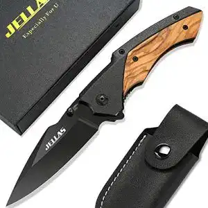 Taschenmesser Jellas Klappmesser mit Spitzer und Gürteltasche