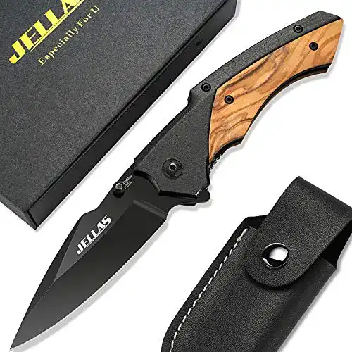 Klappmesser Jellas mit Spitzer und Gürteltasche
