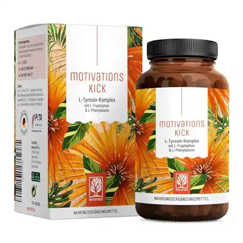 Tryptophan Naturtreu L-Kapseln mit L-Tyrosin-Komplex und L-Phenylalanin