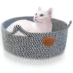 Katzenkorb Kahume waschbar aus Baumwollseilen für Katzen und Hunde