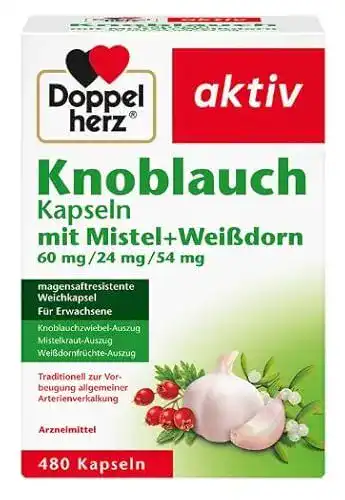 Knoblauch-Kapseln mit Mistel und Weißdorn im 3er Pack