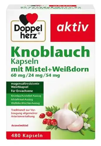 Knoblauch-Kapseln mit Mistel und Weißdorn im 3er Pack