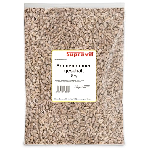 Sonnenblumenkerne geschält Supravit 5kg Beutel für Wildvögel