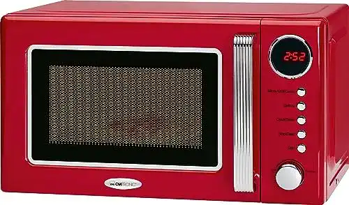 Clatronic Retro Mikrowelle mit Grillfunktion und 20 Litern Fassungsvermögen