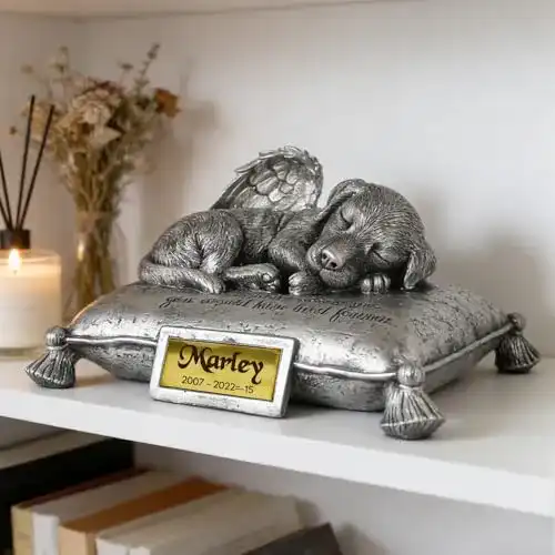 Urne für Hunde mit individueller Gravur und elegantem Design