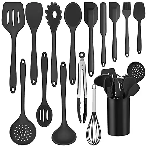 Joyfair 15-teiliges Kochlöffel Set aus Silikon für die Küche
