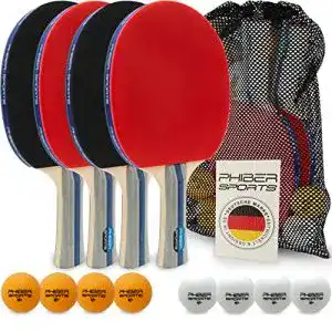 Tischtennisschläger-Set von Phiber-Sports für Spielspaß