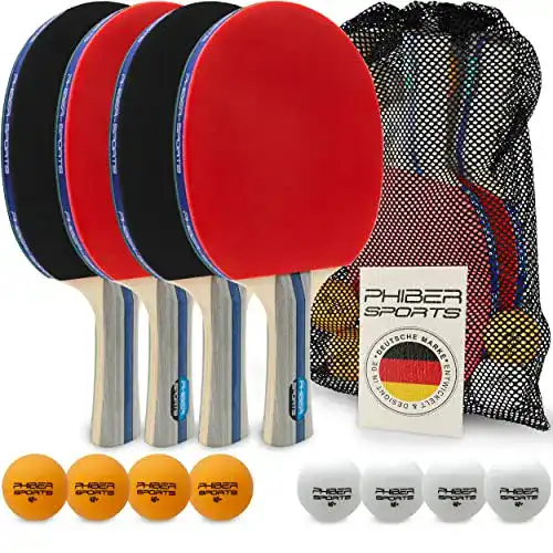 Tischtennisschläger-Set von Phiber-Sports für Spielspaß
