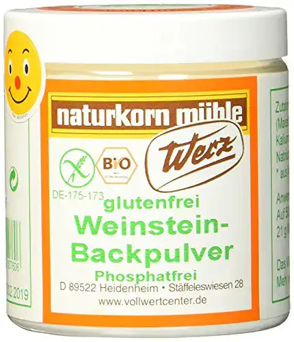Backpulver von Werz – Glutenfrei mit Weinstein, 150g