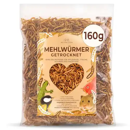 Igelfutter Avida Zen 160g getrocknete Mehlwürmer für Nager und Reptilien