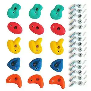 Klettergriffe Gartenpirat für Kletterwand – Set mit 15 Steinen