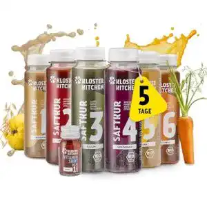 Saftkur 5 Tage Kloster Kitchen Bio – 30 x 250ml Säfte und 5 x 30ml Ingwer Shot