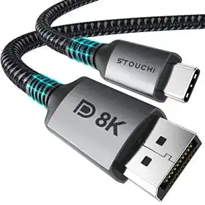 Stouchi DisplayPort Kabel USB C 1.4 mit 8K Auflösung und 32,4 Gbps
