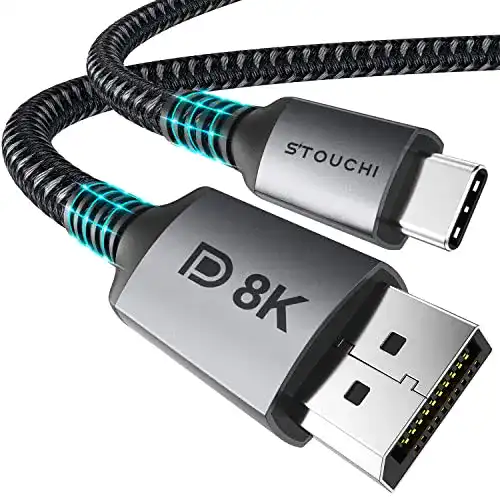 Stouchi DisplayPort Kabel USB C 1.4 mit 8K Auflösung und 32,4 Gbps
