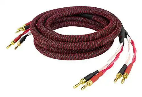 Dynavox Perfect Sound Lautsprecherkabel, 2 m, schwarz/rot, Paar