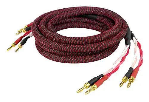 Dynavox Perfect Sound Lautsprecherkabel, 2 m, schwarz/rot, Paar