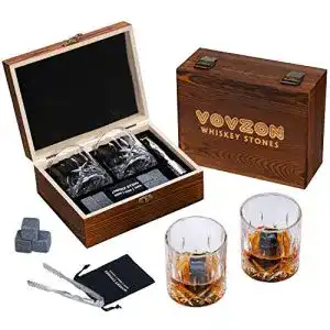 Whisky-Steine Geschenkset mit Gläsern – VOVZON