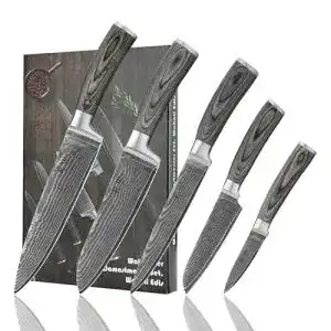 Wakoli Damastmesser Set Edis 5-teiliges Profi Küchenset