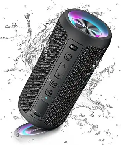 Ortizan Bluetooth Lautsprecher mit Licht für tragbaren Musikgenuss