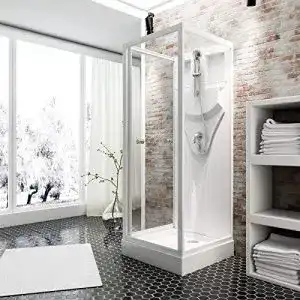 Komplettdusche Schulte Juist 80×80 cm mit Schiebetür und Sicherheitsglas