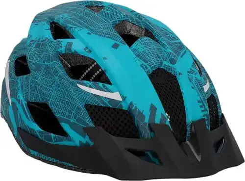 Fischer Fahrradhelm für Erwachsene mit LED-Rücklicht, S/M, 52-59cm