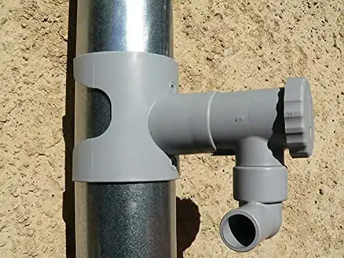 Regensammler Capt’eau Regentonne für runde Leitungen grau