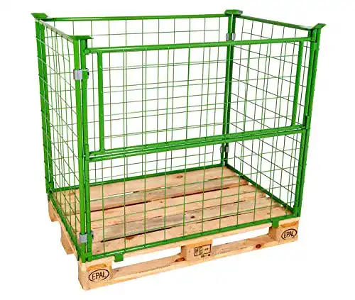 Gitterbox Abrollwerk mit Gitteraufsatzrahmen 1200x800x1000 mm